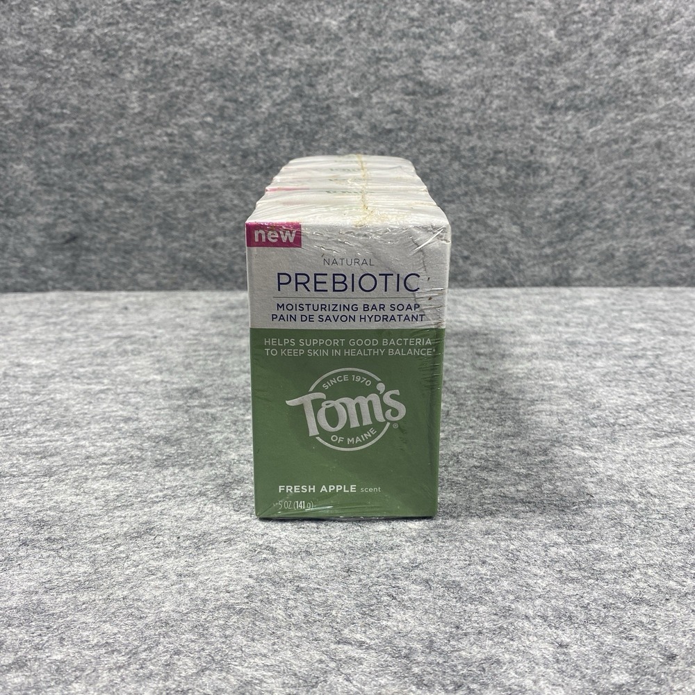 5 Tom's of Maine Prebiotic Bar Soap, FRESH APPLE, 5 oz Discontinued, READ - Picture 6 of 7